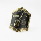 New Products China Manufacturer Private Gold Color Vodka Wine Private Aluminium Metal Label
