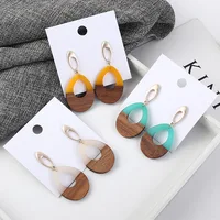 New Arrival Vintage wood and resin earrings jewelry fashion natural wood pendant custom women jewelry gift wholesale jewelry
New Arrival Vintage wood and resin earrings jewelry fashion natural wood pendant custom women jewelry gift wholesale jewelry