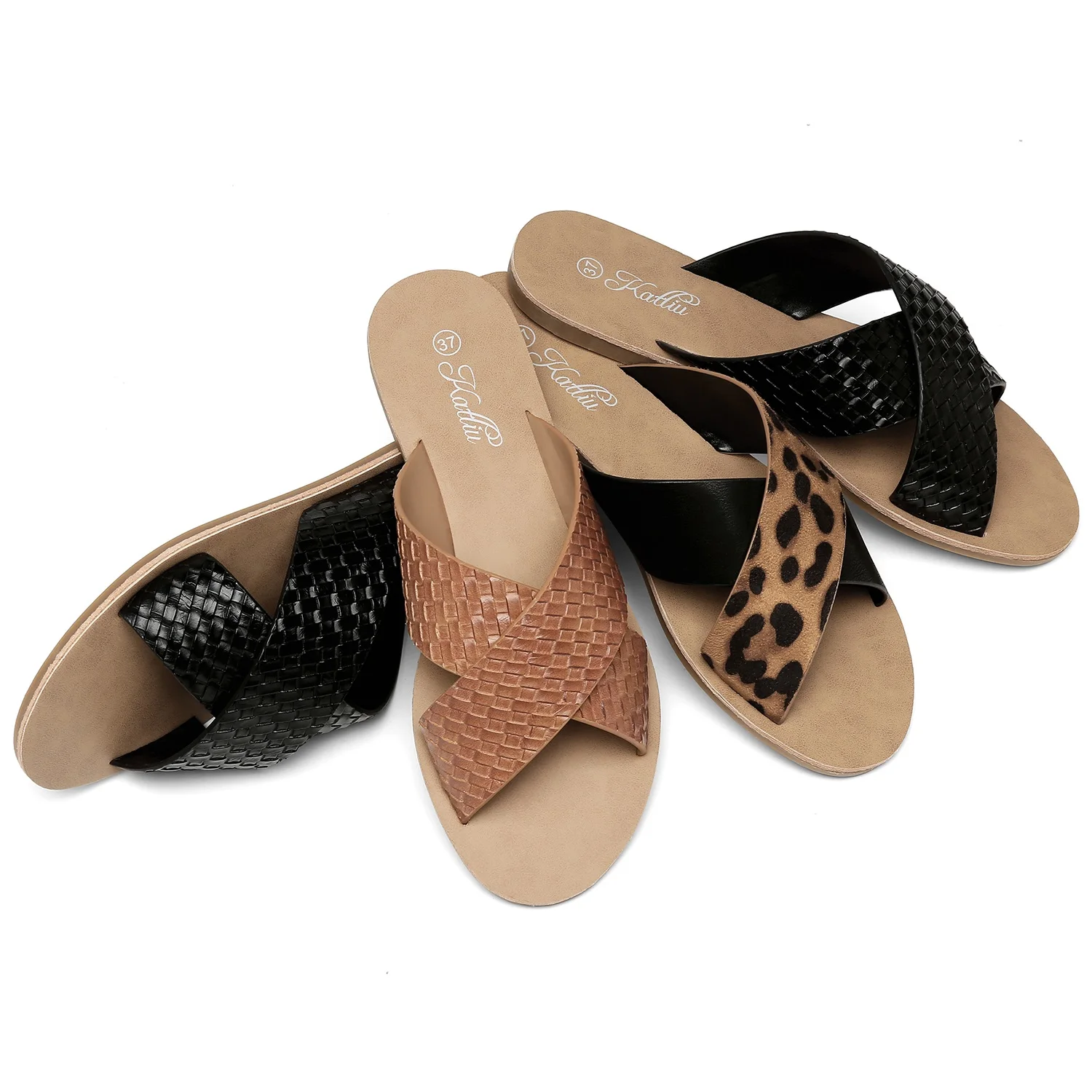 Wholesale Summer Shoes Ladies Plain Footwear Girl Beach Slide Leopard Flat Slipper Women Sandals, 3 colors
Wholesale Summer Shoes Ladies Plain Footwear Girl Beach Slide Leopard Flat Slipper Women Sandals, 3 colors