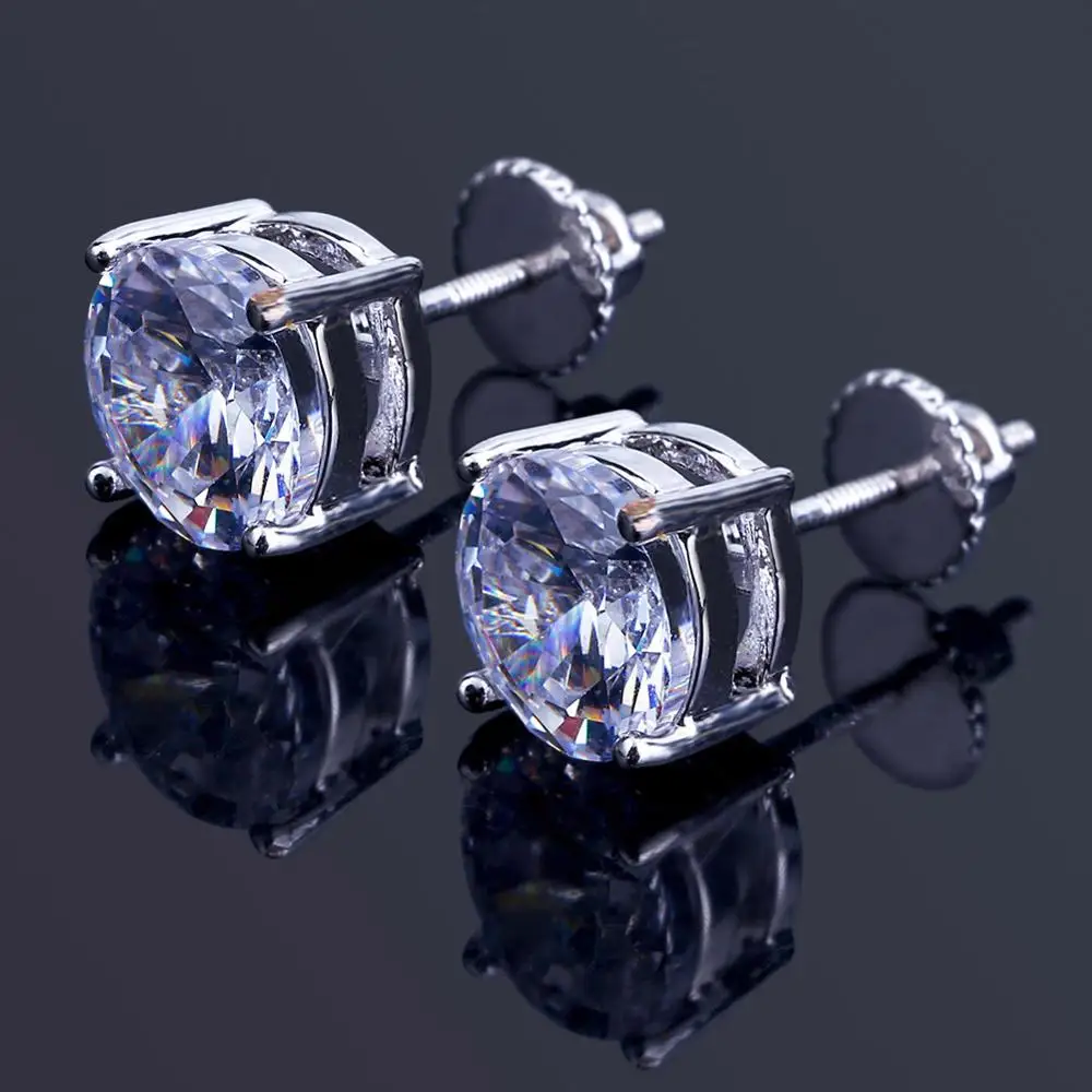 Gold/Silver Color Plated Iced Out Micro Pave Big CZ Stone Stud Earring Hip Hop Rock Jewelry Earrings For Male Female Gifts, Gold stud
Gold/Silver Color Plated Iced Out Micro Pave Big CZ Stone Stud Earring Hip Hop Rock Jewelry Earrings For Male Female Gifts, Gold stud