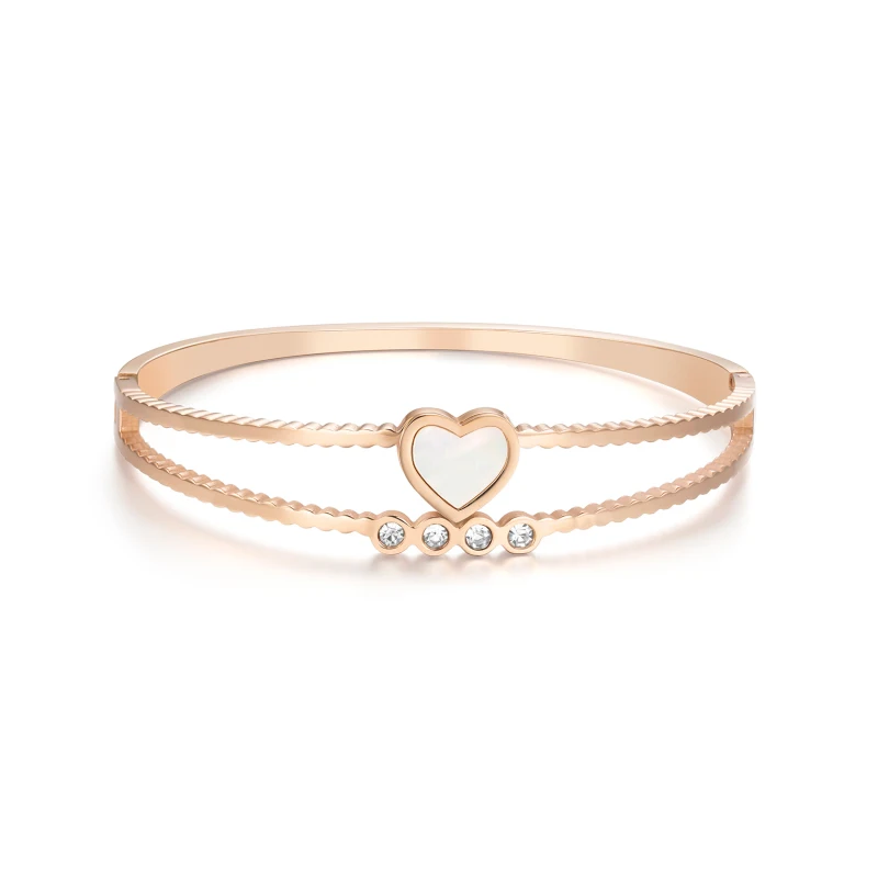 Fashion Rose Gold Plated Butterfly Cubic Zirconia Bracelet Stainless Steel Women Jewelry Luxury Heart Bracelet
Fashion Rose Gold Plated Butterfly Cubic Zirconia Bracelet Stainless Steel Women Jewelry Luxury Heart Bracelet