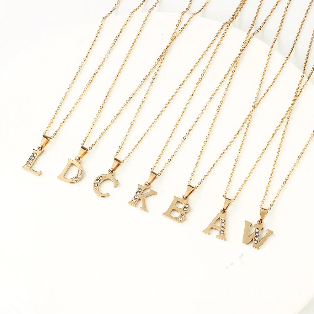 Initial alphabet letter diamond necklace jewelry Stainless steel crystal A-Z letters necklace
Initial alphabet letter diamond necklace jewelry Stainless steel crystal A-Z letters necklace