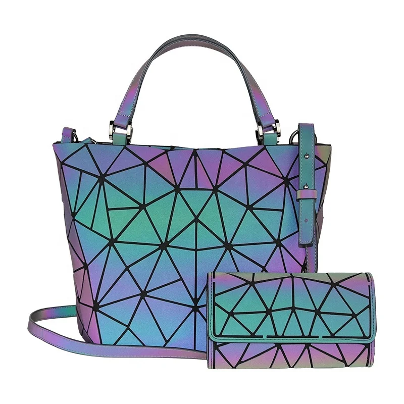 Women Luminous Geometric Bucket Bag Reflective Large Capacity Waterproof Handbags Set
Women Luminous Geometric Bucket Bag Reflective Large Capacity Waterproof Handbags Set