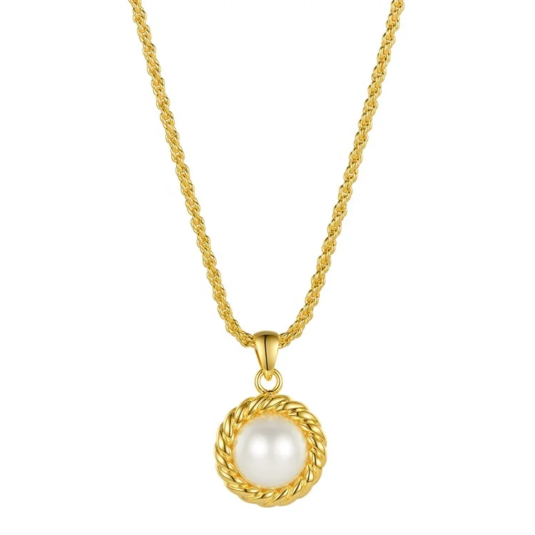 Latest 18K Gold Plated Environmental Brass Jewelry Big Pearl Pendant Necklace P203170
Latest 18K Gold Plated Environmental Brass Jewelry Big Pearl Pendant Necklace P203170