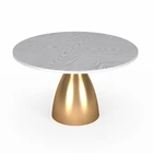 2020 latest design foshan produce marble gold stainless steel side table
