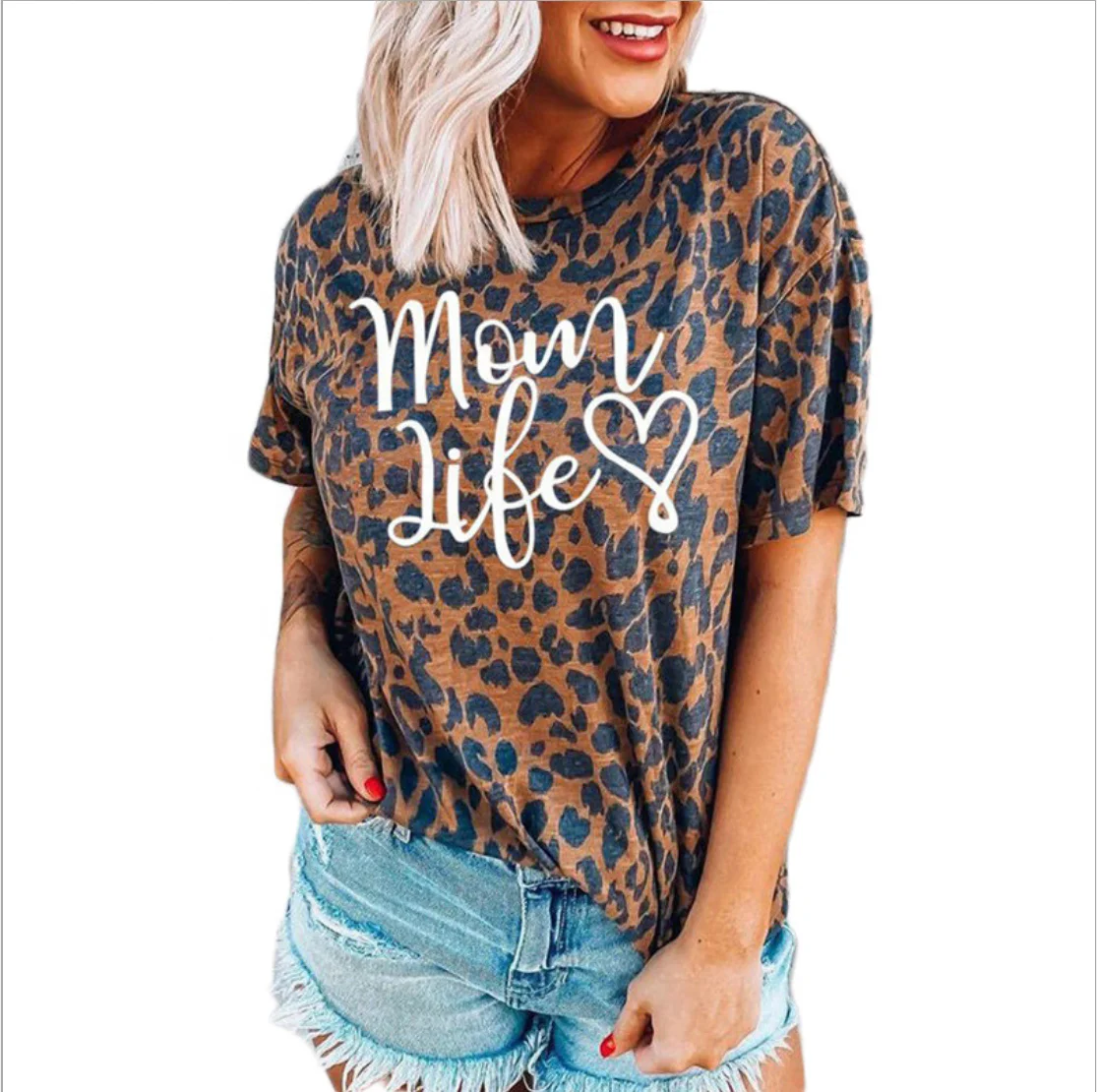 Women Short Sleeve Mama T-shirt Gray Leopard Printed Mom Life tshirt Vintage Tee Top Korean Clothes ASIA SIZE
Women Short Sleeve Mama T-shirt Gray Leopard Printed Mom Life tshirt Vintage Tee Top Korean Clothes ASIA SIZE