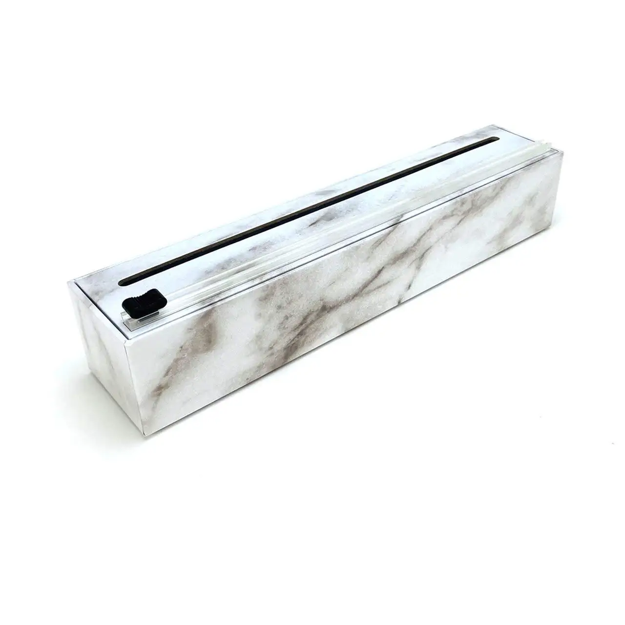 Acrylic Marble Look Refillable Plastic Wrap Dispenser - Reusable Dispenser with Slide Cutter
Acrylic Marble Look Refillable Plastic Wrap Dispenser - Reusable Dispenser with Slide Cutter