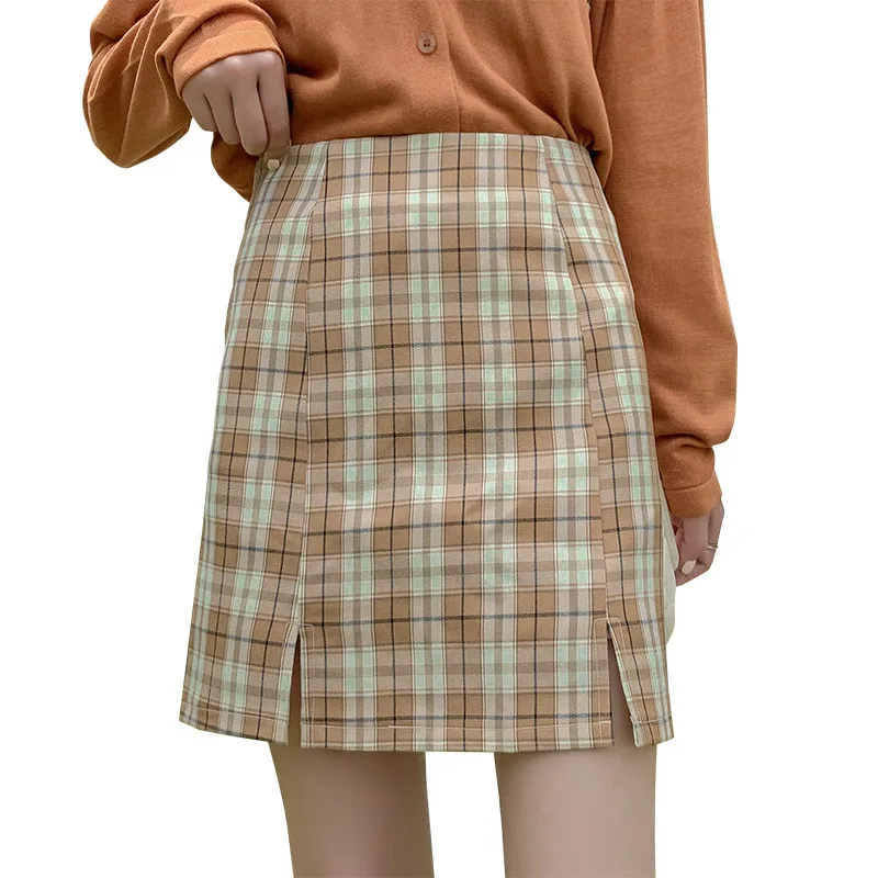 Plaid Skirt 2020 New Skirt Korean Students style Lining High Waist Split A Bag Hip Skirt
Plaid Skirt 2020 New Skirt Korean Students style Lining High Waist Split A Bag Hip Skirt