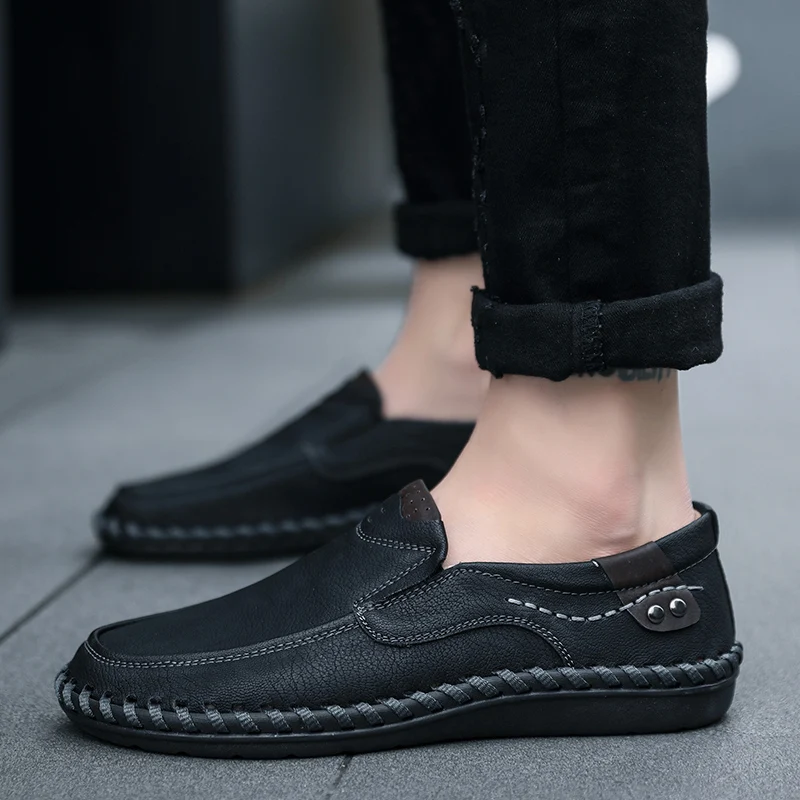men leather Slip-on men dress shoes loafers Handmade leather men flat dress shoes, Optional
men leather Slip-on men dress shoes loafers Handmade leather men flat dress shoes, Optional