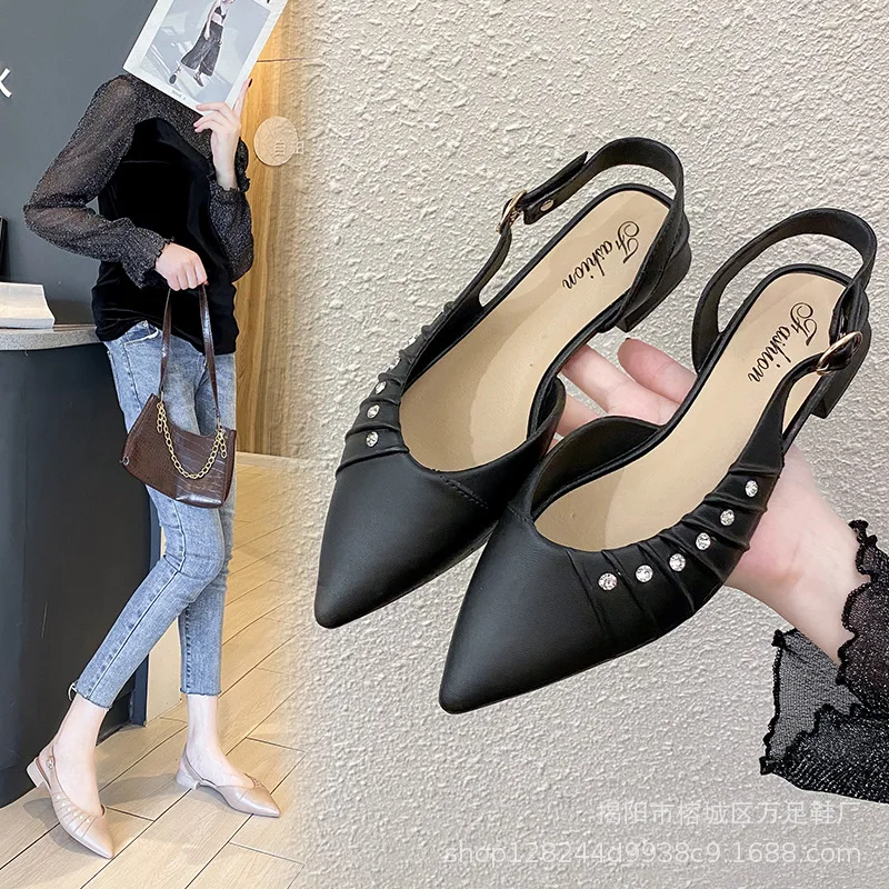 Summer new Fashion chunky heels pointed toe sandals summer new Korean version of casual single shoe women
Summer new Fashion chunky heels pointed toe sandals summer new Korean version of casual single shoe women