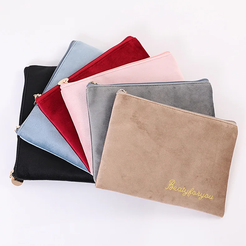 Wholesale Soft Velvet Cosmetic Bag for Women High Quality Make Up Pouch with Zipper, 6 colors
Wholesale Soft Velvet Cosmetic Bag for Women High Quality Make Up Pouch with Zipper, 6 colors