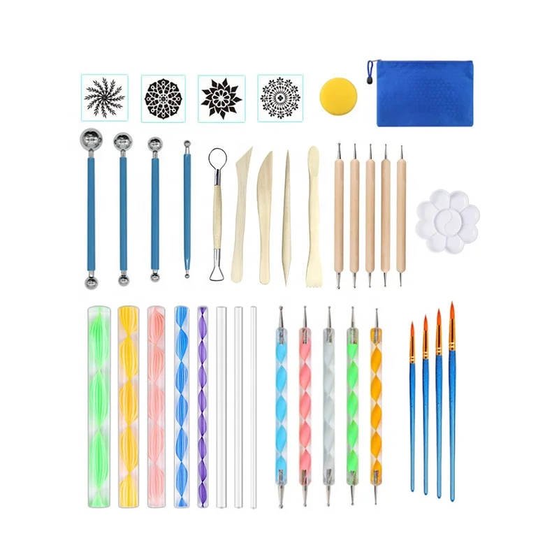 38pcs/Set Mandala Dotting Tools Rock Painting Kits Dot Art Pen Paint Stencil Nail ceramic clay tool set acrylic rod indentation, Mixed color
38pcs/Set Mandala Dotting Tools Rock Painting Kits Dot Art Pen Paint Stencil Nail ceramic clay tool set acrylic rod indentation, Mixed color