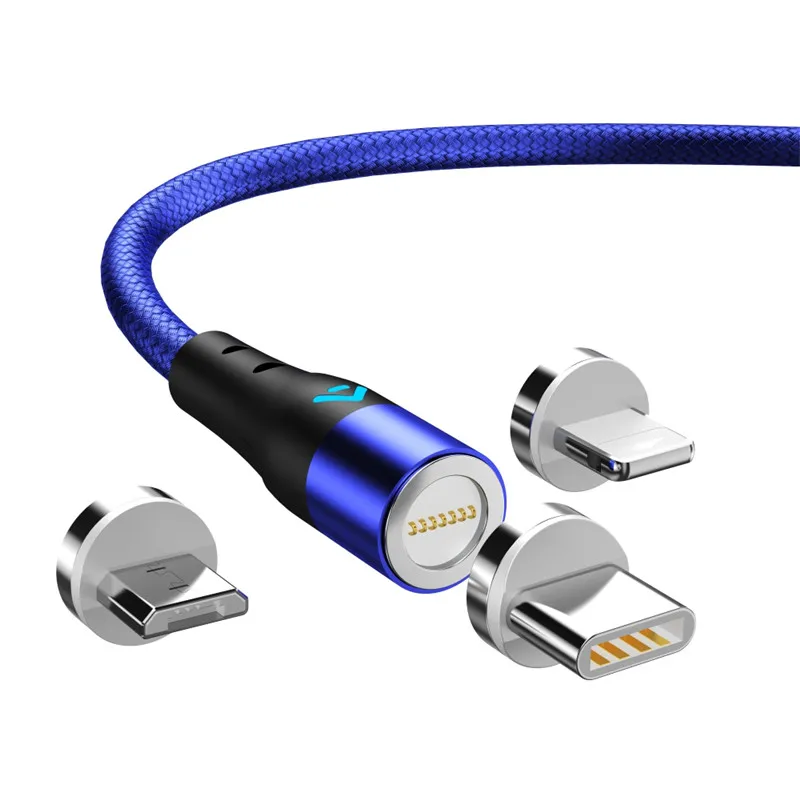 Wholesale 3A Quick Charge 3 in 1 LED Magnetic Charging Cable for iPhone Samsung Android Fast Charging Type C Data Cable, Black red blue silver
Wholesale 3A Quick Charge 3 in 1 LED Magnetic Charging Cable for iPhone Samsung Android Fast Charging Type C Data Cable, Black red blue silver