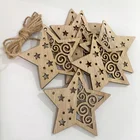 Mixed Styles Filigree Hollow Wooden Angel Wood Craft Wood Slices for DIY Project Home Decoration