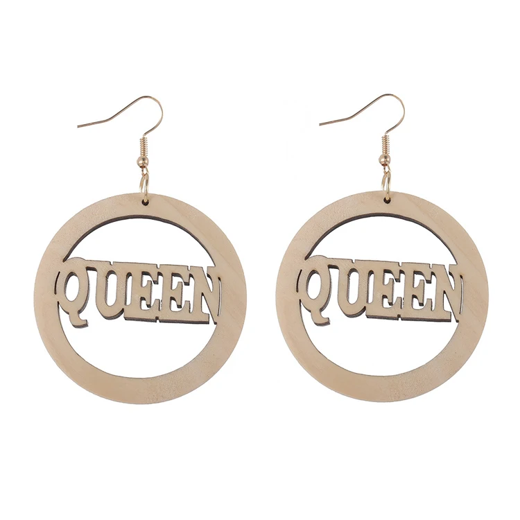 African Hot Sales Women Wooden Hollow Letter Hoop Earrings Black Girl Queen Hoop Earrings, Picture
African Hot Sales Women Wooden Hollow Letter Hoop Earrings Black Girl Queen Hoop Earrings, Picture