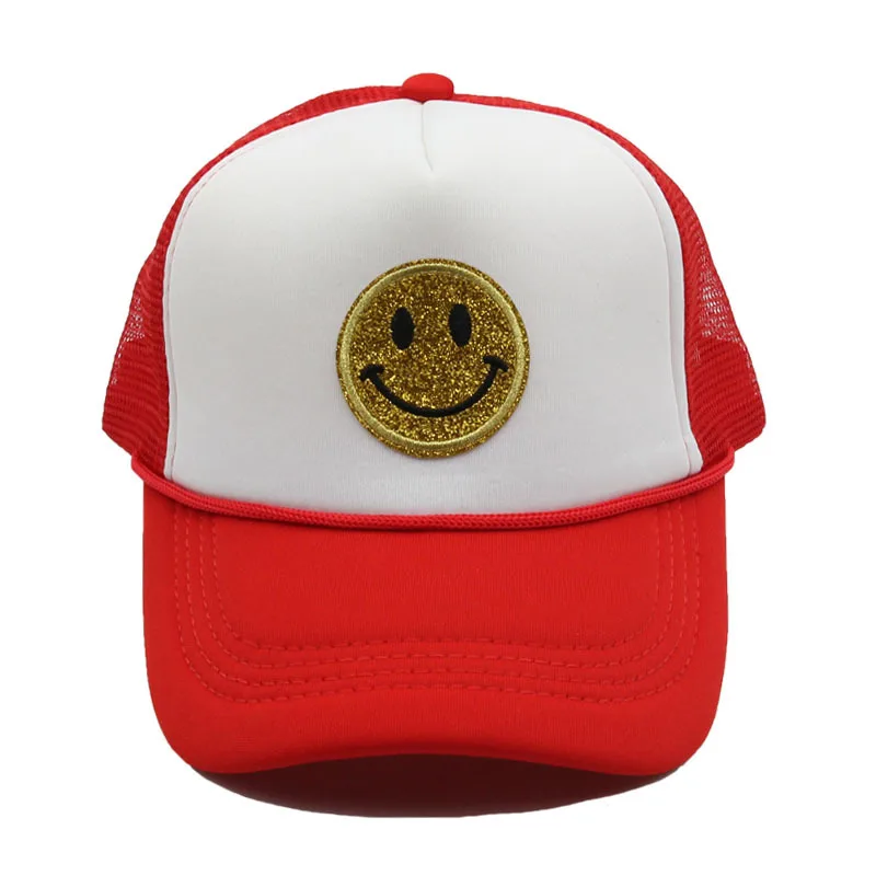 Fashion Smiley Face Glitter Sequins Printing High Crown Men Women Foam Mesh Back Trucker Hat Baseball Cap Strap Small Braid Rope
Fashion Smiley Face Glitter Sequins Printing High Crown Men Women Foam Mesh Back Trucker Hat Baseball Cap Strap Small Braid Rope