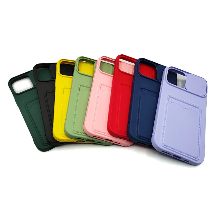 Bulk Price Camera Slider Protection Soft Tpu Rubber Paint Cell Phone Case With Card Slots Back Cover Case For Iphone 11 12 13 8, Many colors to option
Bulk Price Camera Slider Protection Soft Tpu Rubber Paint Cell Phone Case With Card Slots Back Cover Case For Iphone 11 12 13 8, Many colors to option