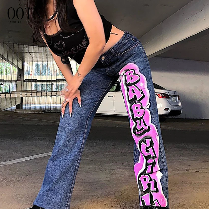 OOTN 90s Fashion Straight Denim Low Waist Y2K Pants Autumn Moms Jeans E-girl Vintage Streetwear Letter Printing Baggy Jeans
OOTN 90s Fashion Straight Denim Low Waist Y2K Pants Autumn Moms Jeans E-girl Vintage Streetwear Letter Printing Baggy Jeans