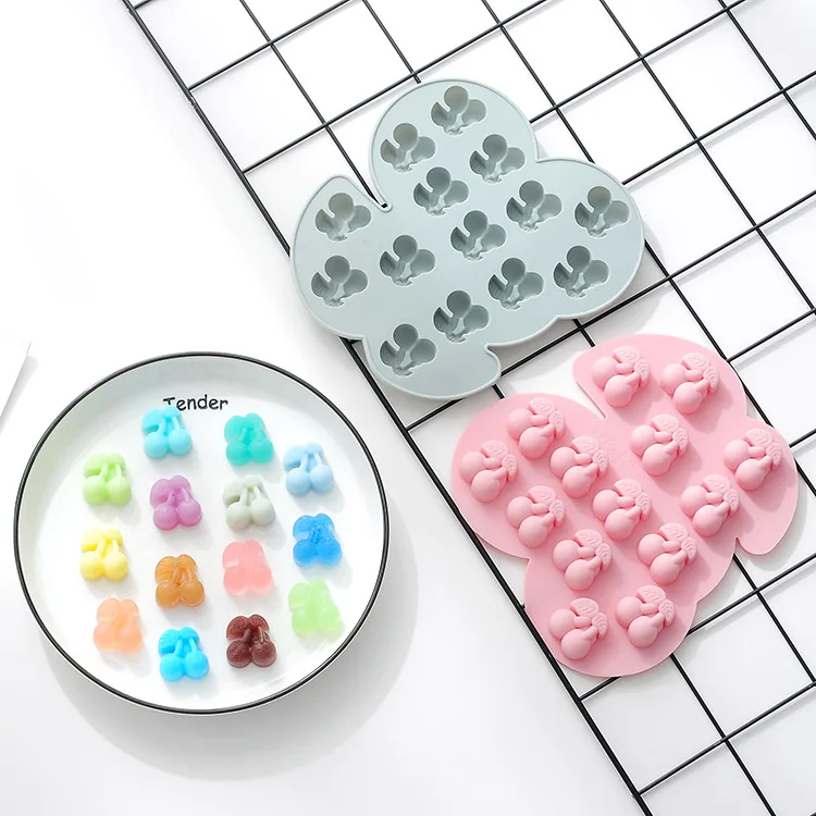 Shuanglian Cherry Fruit Cake Silicone Mold Chocolate Candy DIY Baking Mold Ice Tray Tool, 4 colors
Shuanglian Cherry Fruit Cake Silicone Mold Chocolate Candy DIY Baking Mold Ice Tray Tool, 4 colors