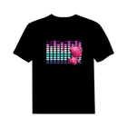 Led sound activated t-shirt with AAA battery