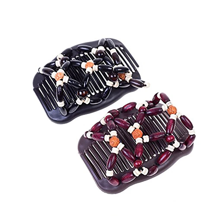 Wholesale Lady Fashion Double Combs Hair Clip Magic Elastic Double Beaded Hair Combs, Any color is available
Wholesale Lady Fashion Double Combs Hair Clip Magic Elastic Double Beaded Hair Combs, Any color is available
