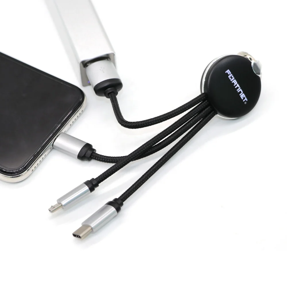Custom LED Light Up logo promotional charging cable 3 in 1 for lightning, type C, Android
Custom LED Light Up logo promotional charging cable 3 in 1 for lightning, type C, Android