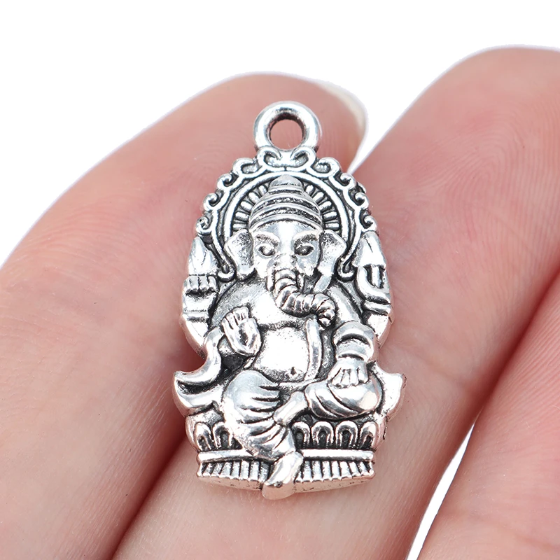 Ganesha Buddha Elephant Antique Silver Charms Pendants for Necklace DIY Jewelry Making
Ganesha Buddha Elephant Antique Silver Charms Pendants for Necklace DIY Jewelry Making