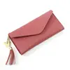 Women Long Wallet Heart Pendant PU Leather With ID Window Coin Purse Young Fashion Wallet