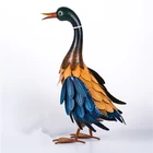 Hot-selling Iron Farm Animal Statue Metal Duck Figurine Animal Metal Decor