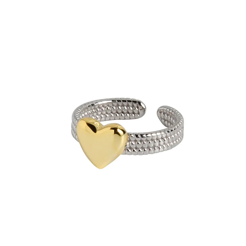 VIANRLA 925 Sterling Silver Minimalist Heart Rings 18K Gold Open Dual Color Ring For Women Support Dropshipping
VIANRLA 925 Sterling Silver Minimalist Heart Rings 18K Gold Open Dual Color Ring For Women Support Dropshipping