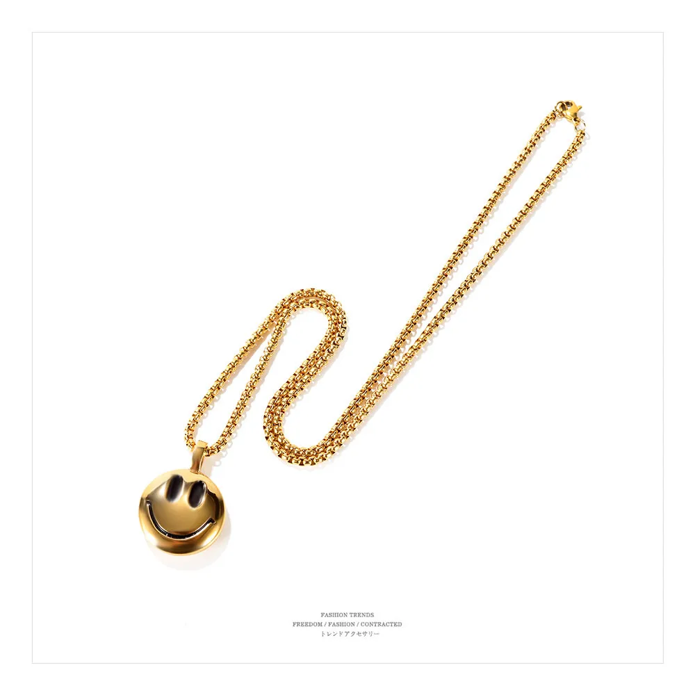 Jessy Jewelry 2021 Women Girls Fashion Stainless Steel Chain Necklace Pendants Smile Face Necklace for Girls Women, As shown
Jessy Jewelry 2021 Women Girls Fashion Stainless Steel Chain Necklace Pendants Smile Face Necklace for Girls Women, As shown