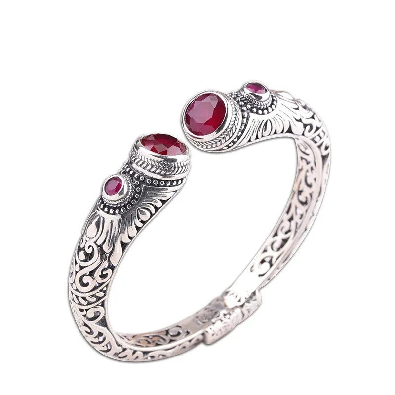 New Arrival Natural Crystal Stone Ruby Luxury Bracelet 925 Sterling Silver Bangles For Women Bangle Bracelet Fine Jewelry Gift
New Arrival Natural Crystal Stone Ruby Luxury Bracelet 925 Sterling Silver Bangles For Women Bangle Bracelet Fine Jewelry Gift