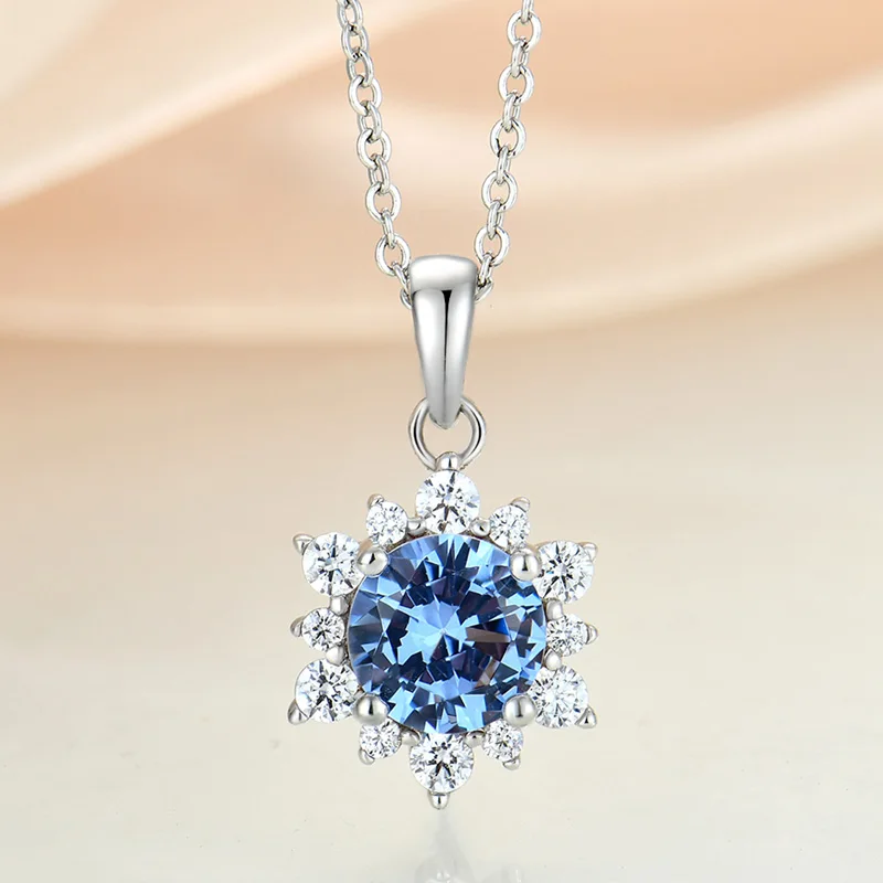 Engagement Wedding Women Gift Aquamarine Blue stone Pendant Pendentif Collier 925 sterling silver custom diamond necklace
Engagement Wedding Women Gift Aquamarine Blue stone Pendant Pendentif Collier 925 sterling silver custom diamond necklace