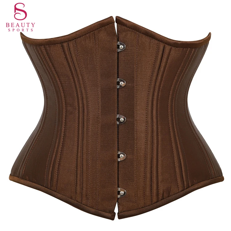 Double Steel Boned Corset Slimming Shaper Women Sexy Vintage Satin Underbust Waist Trainer Corset, Black,white,brown
Double Steel Boned Corset Slimming Shaper Women Sexy Vintage Satin Underbust Waist Trainer Corset, Black,white,brown