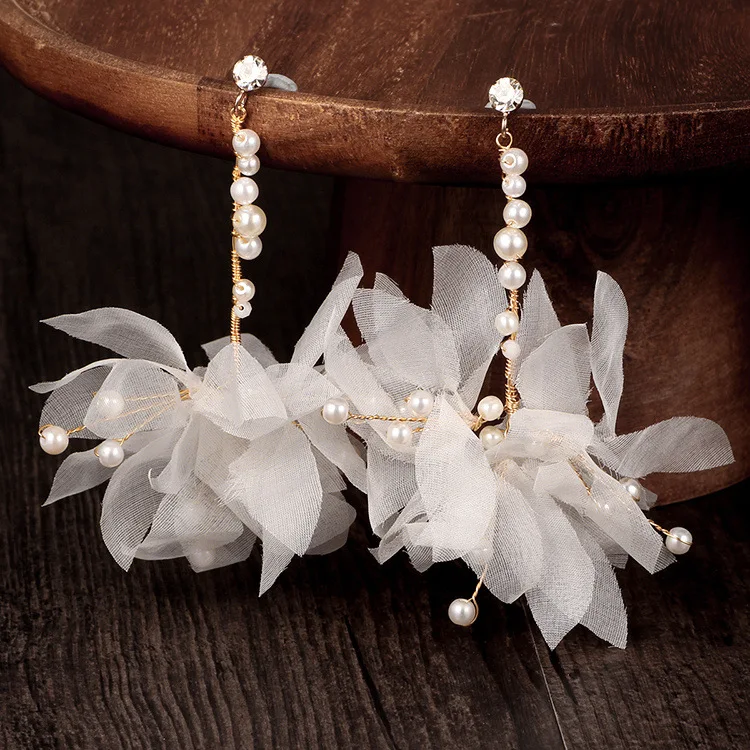 Super fairy chiffon flower piece Elegant earrings celebrity Lady Women seaside vacation Big Beautiful Drop Wedding Earring
Super fairy chiffon flower piece Elegant earrings celebrity Lady Women seaside vacation Big Beautiful Drop Wedding Earring