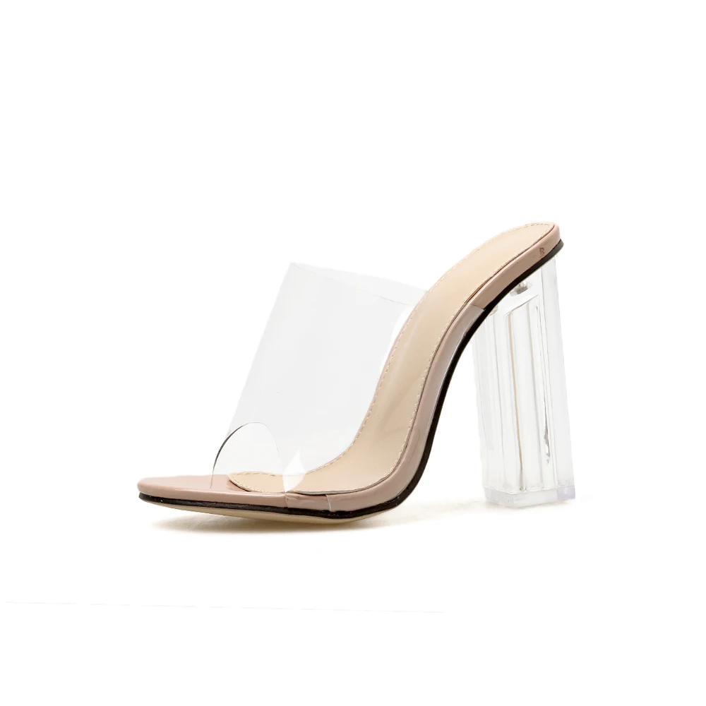Hot selling Block high heels Chunky heel woman outdoor slippers open toed Clear PVC Nude Sexy women's shoes Large size 35-42 big
Hot selling Block high heels Chunky heel woman outdoor slippers open toed Clear PVC Nude Sexy women's shoes Large size 35-42 big