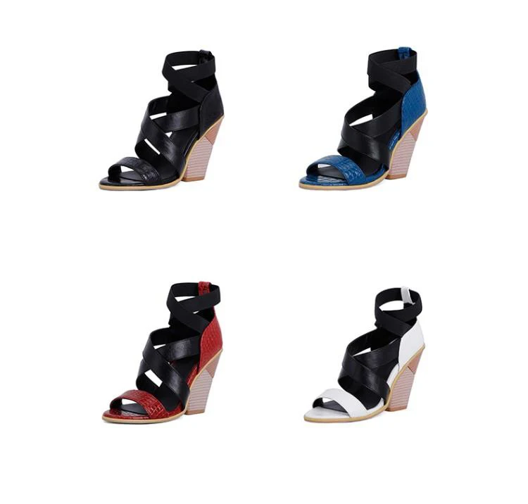Comfortable Black Sandals Wedges High Heel Slingback Platform Shoes Summer Style Pu Big Size Wrapped Ladies Wedge Shoes, Black white red blue
Comfortable Black Sandals Wedges High Heel Slingback Platform Shoes Summer Style Pu Big Size Wrapped Ladies Wedge Shoes, Black white red blue