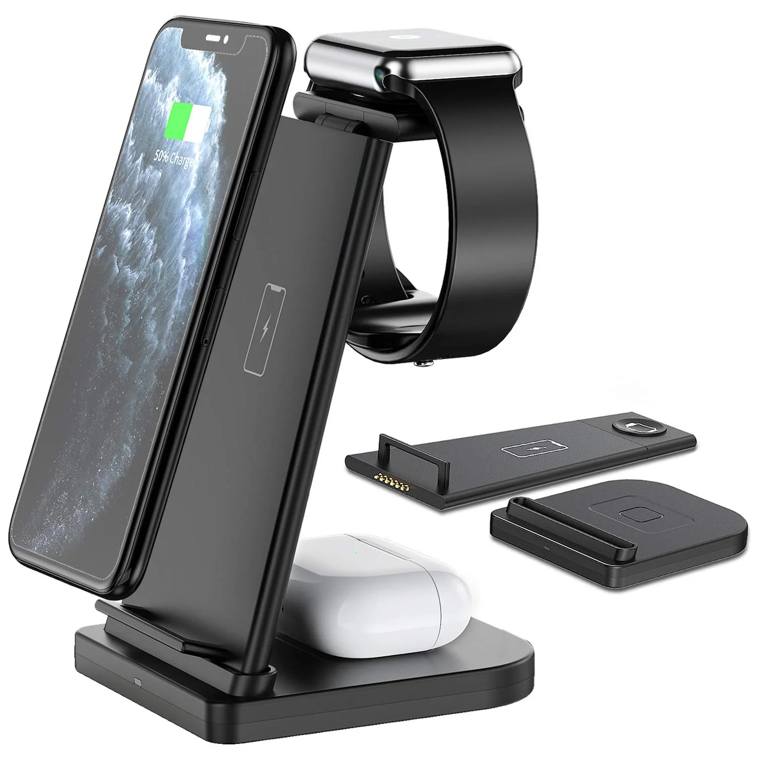 3 In 1 10W Qi Fast Wireless Charger Stand, Charging Station For iPhone, for Samsung
3 In 1 10W Qi Fast Wireless Charger Stand, Charging Station For iPhone, for Samsung