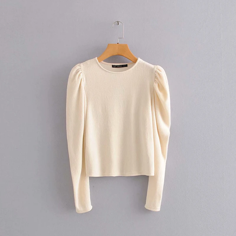 my878 new stylish o neck puff sleeve beige color sweater women spring autumn casual pullovers knit jumper
my878 new stylish o neck puff sleeve beige color sweater women spring autumn casual pullovers knit jumper
