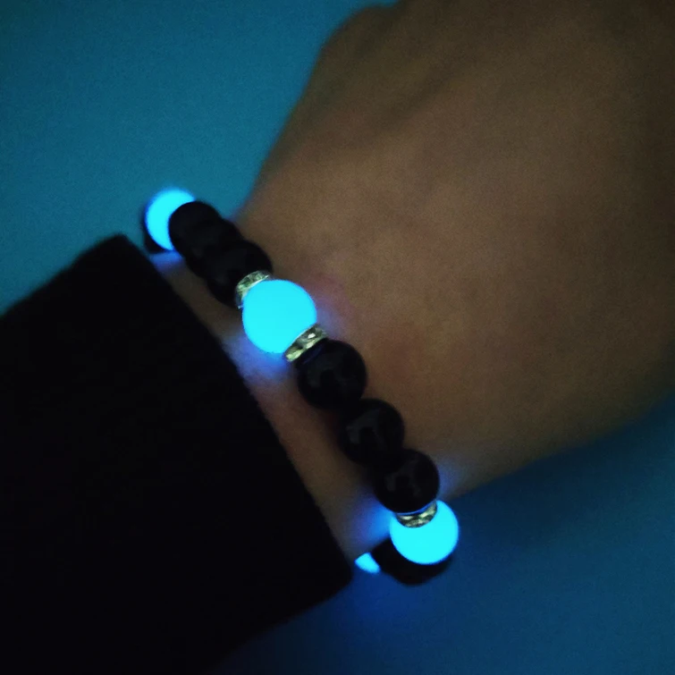 New Black Onyx Luminous Glowing In The Dark Charm Bracelet For Women Yoga Prayer Buddhism Stretch Jewelry, Blue/green
New Black Onyx Luminous Glowing In The Dark Charm Bracelet For Women Yoga Prayer Buddhism Stretch Jewelry, Blue/green