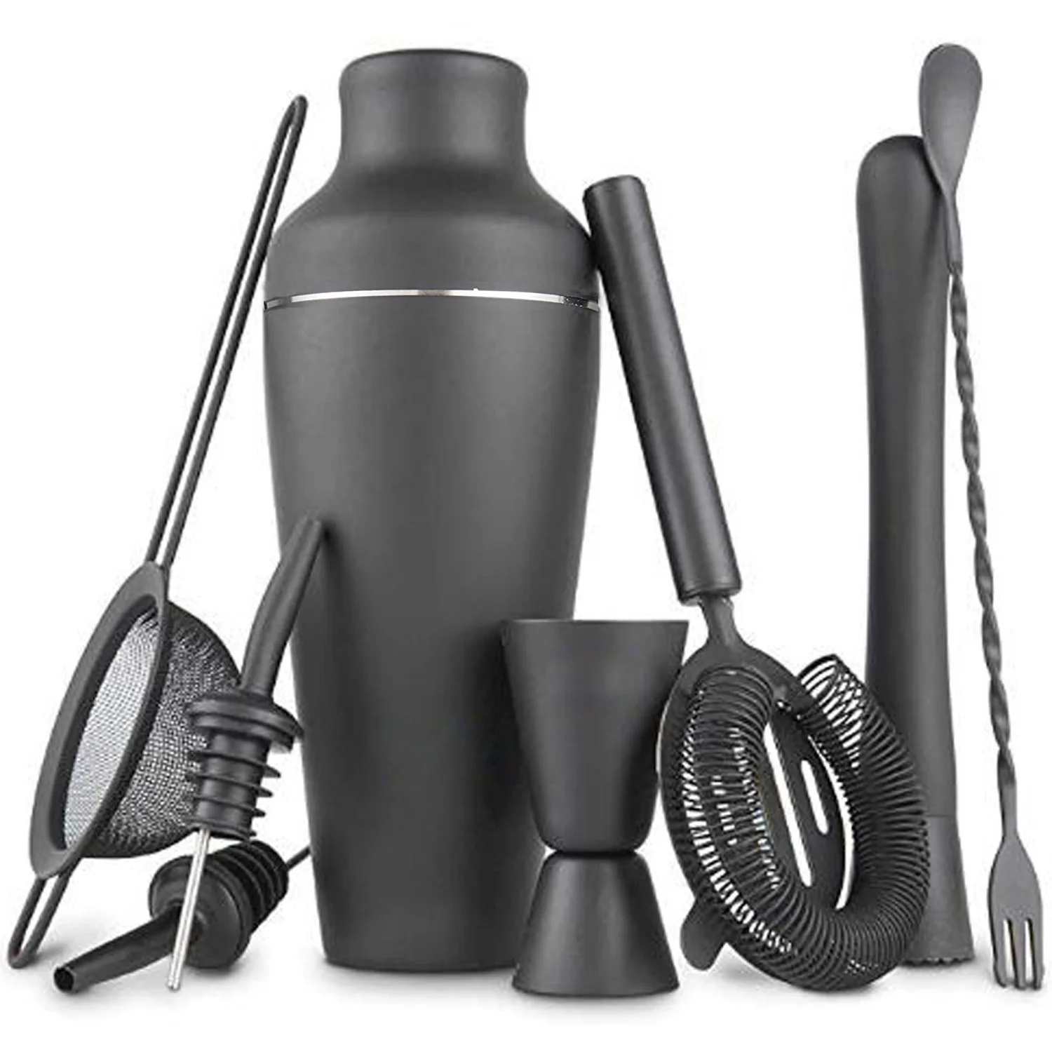 The factory supplies exquisite 8-piece set of Matte Black Stainless Steel Cocktail mixer set bar tools 600ML new cocktail mixer
The factory supplies exquisite 8-piece set of Matte Black Stainless Steel Cocktail mixer set bar tools 600ML new cocktail mixer