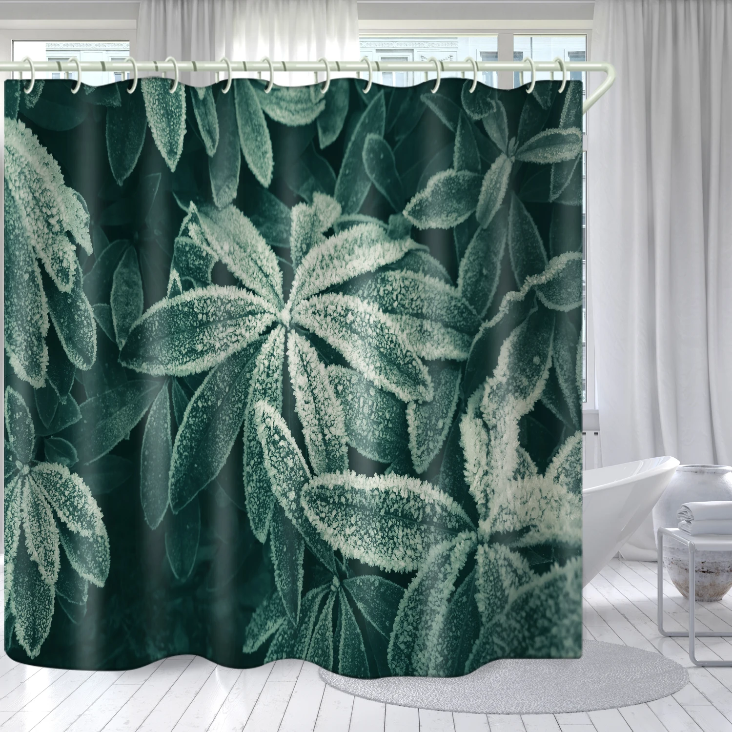 Green leaf ice crystal theme can be shipped within 3-5 days bathroom waterproof shower curtain decorative printed curtains, Picture
Green leaf ice crystal theme can be shipped within 3-5 days bathroom waterproof shower curtain decorative printed curtains, Picture