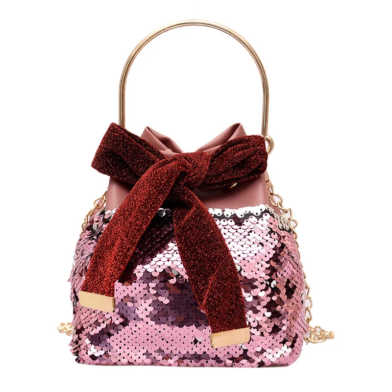 2020 New Fashion Mini Beautiful Single Shoulder Bucket Tote Bag woman girls sequin PU Lady Handbag With Metal Chain, Pink , black,silver ,red
2020 New Fashion Mini Beautiful Single Shoulder Bucket Tote Bag woman girls sequin PU Lady Handbag With Metal Chain, Pink , black,silver ,red
