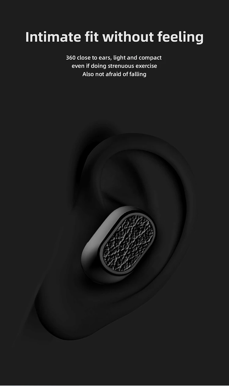 TWS-K2HD Binaural with a leather cover sleeping adapter beatstudio headset headphone tws headphones hands free earphones - ANKUX.COM