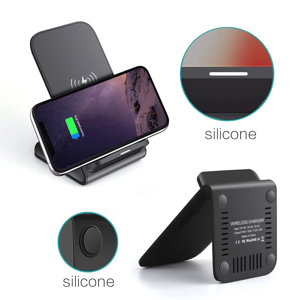 drop shipping 15W Qi Wireless Charging Station For iPhone 12 11 Pro XR X 8 Sams S21 Fast Charging Dock Station Phone Charger, Black
drop shipping 15W Qi Wireless Charging Station For iPhone 12 11 Pro XR X 8 Sams S21 Fast Charging Dock Station Phone Charger, Black