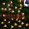 New Pattern Solar Energy Garden Decor Little Bee String Lights Christmas Colour Courtyard Decorative Led Lamp
