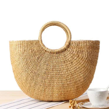 Wholesale Stock Fashion Shell Type Summer Large Capacity Semicircle Moon Woven Bucket Straw Beach Bag
Wholesale Stock Fashion Shell Type Summer Large Capacity Semicircle Moon Woven Bucket Straw Beach Bag