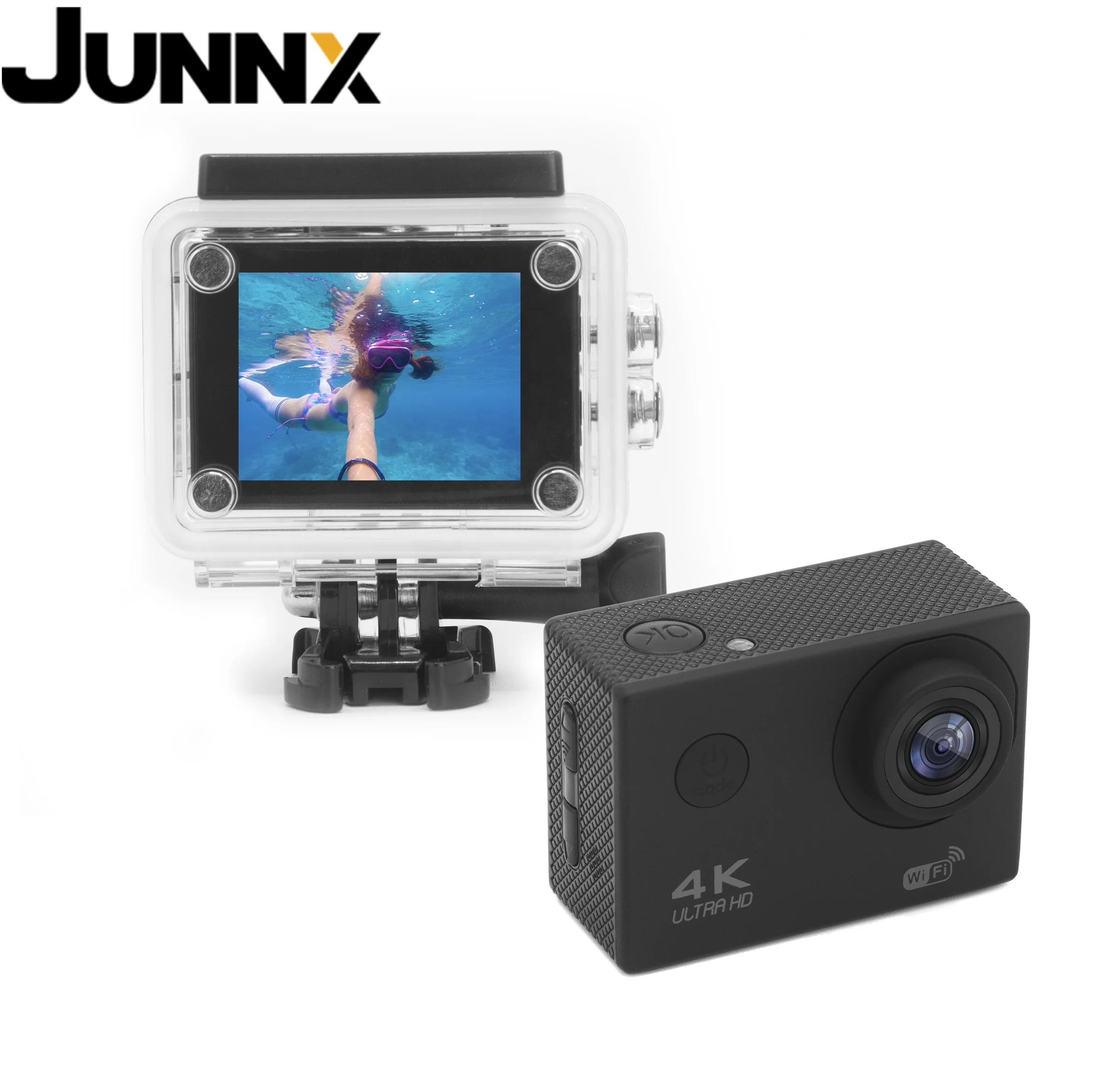 Junnx G3 Action camera waterproof 4K 60FPS 8M HD LCD WiFi Waterproof, Black (accept oem)
Junnx G3 Action camera waterproof 4K 60FPS 8M HD LCD WiFi Waterproof, Black (accept oem)