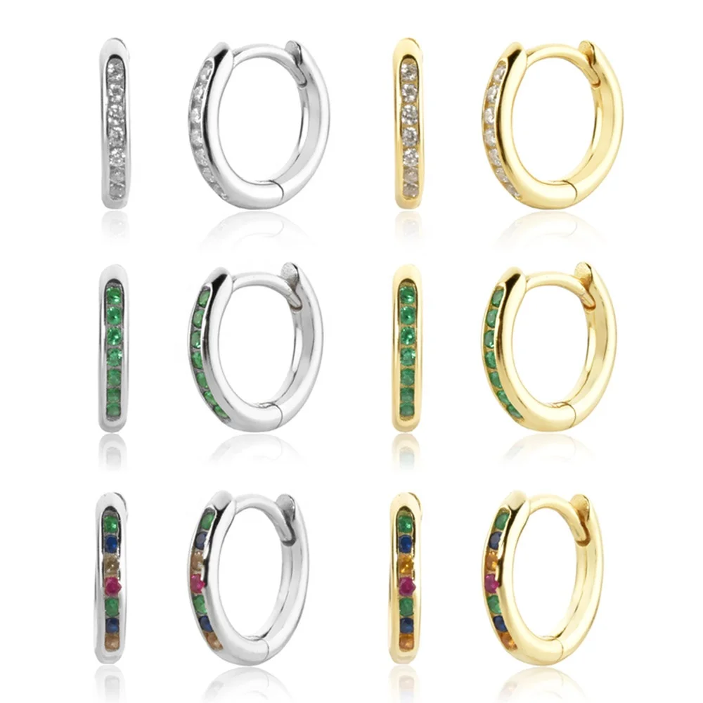 FUAMAY Orecchino One Raw Rainbow Crystal Earrings 925 Sterling Silver CZ Clip On Piercing Hoop Earrings
FUAMAY Orecchino One Raw Rainbow Crystal Earrings 925 Sterling Silver CZ Clip On Piercing Hoop Earrings