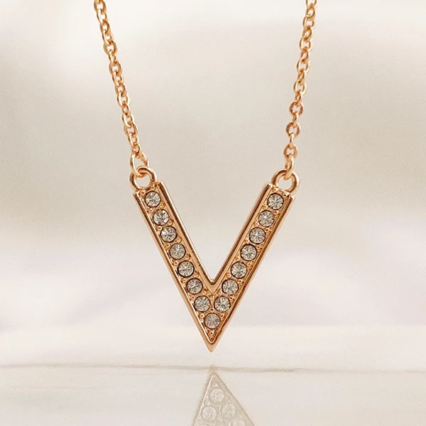 Destiny Jewellery New 2021 Premium Austrian Crystal Jewelry Minimalist Letter V Shape Pendant Necklace For Women
Destiny Jewellery New 2021 Premium Austrian Crystal Jewelry Minimalist Letter V Shape Pendant Necklace For Women